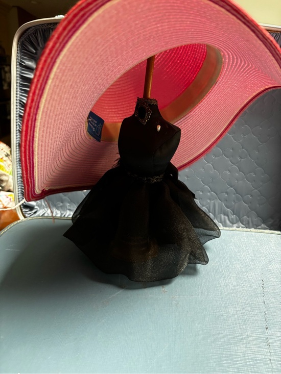 Wide Brim Pink Straw Sun Hat with Bead shells Trim main image 12